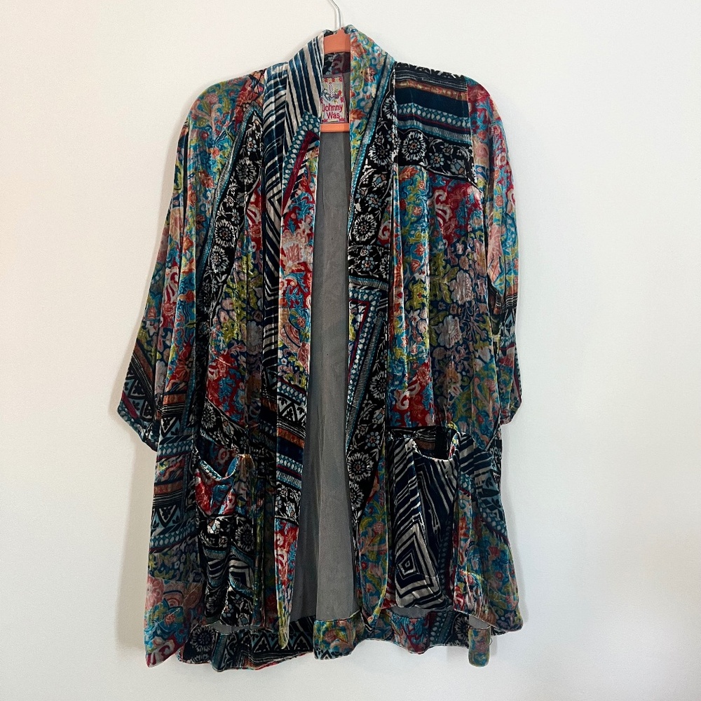 Johnny Was Velvet Kimono Size S
